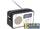 Радиоприемник MAX MR-350 Gold edition Дисплей с подсветкой, FM радио (87.5-108 МГц), MP3/WMA с USB/microSD, Часы/Будильник/Календарь.