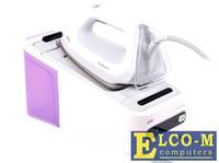 Утюг с парогенератором Braun IS 5043 WH, 2400Вт, подошва Eloxal 3D BackGlide, подача пара 120г/мин, режим Эко, автооткл, противокапля, белый/сиреневый