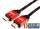 Кабель HDMI Cablexpert, серия Gold, 3 м, v1.4, M/M, красный, позол.разъемы, алюминиевый корпус, нейлоновая оплетка, коробка