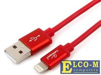Кабель Cablexpert для Apple CC-S-APUSB01R-1.8M, AM/Lightning, серия Silver, длина 1.8м, красный, блистер